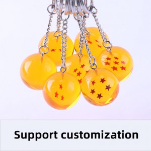 Dragon Ball Z 7 Stars Balls 2,7 cm PVC -figurer Leksaker Keychain Pendant Star Dragon Ball Z Keyring Cartoon Fans Collection Nya gåvor för barn
